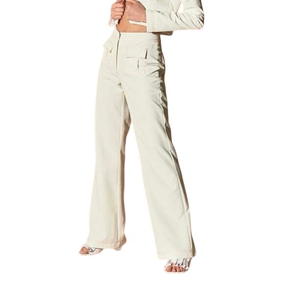 MARIA ISABEL CEPEDA Color Block Pants White/Red sz2 - Picture 3 of 10